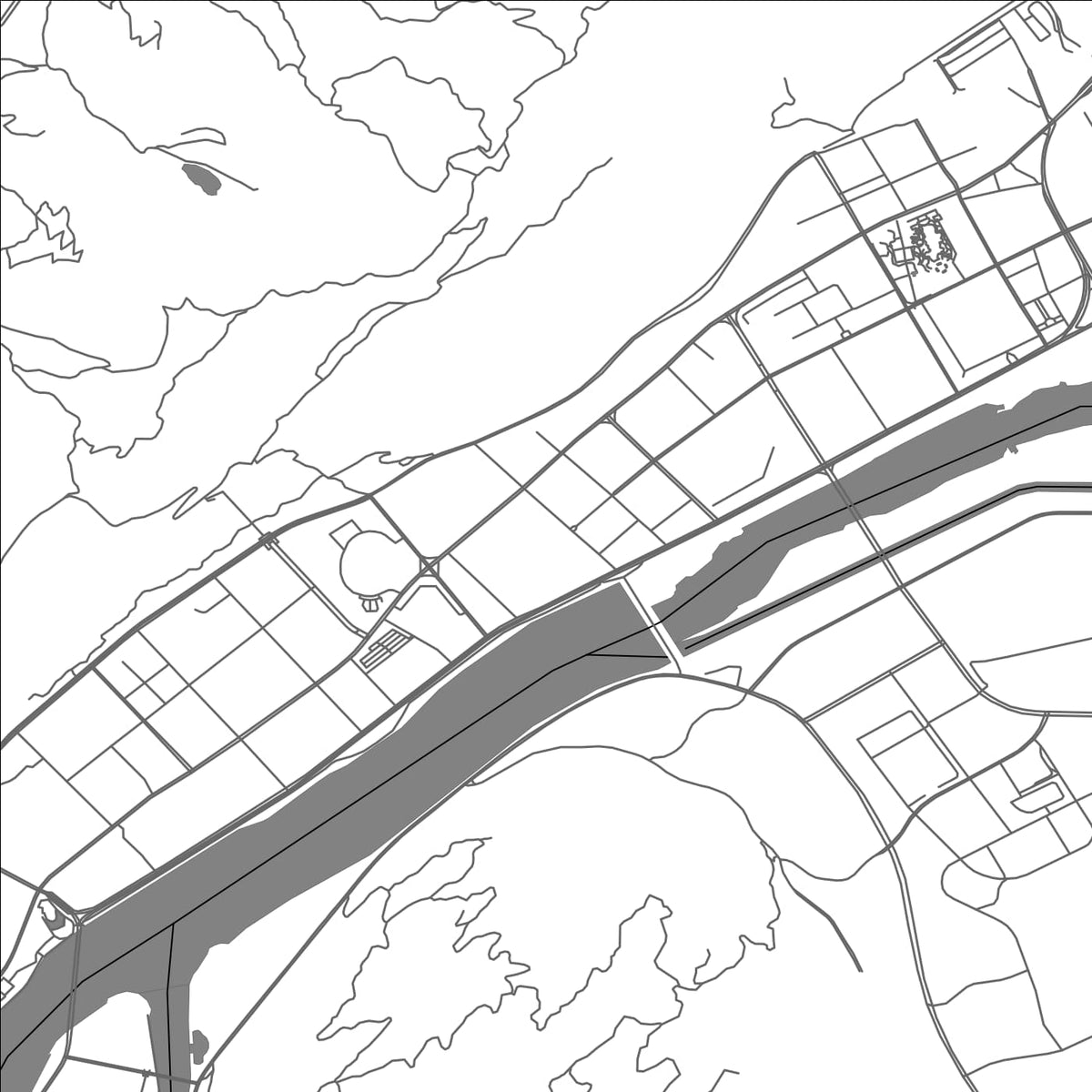 ROAD MAP OF YA'AN, CHINA BY MAPBAKES