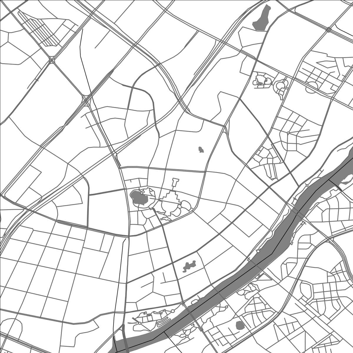 ROAD MAP OF YIWU, CHINA BY MAPBAKES