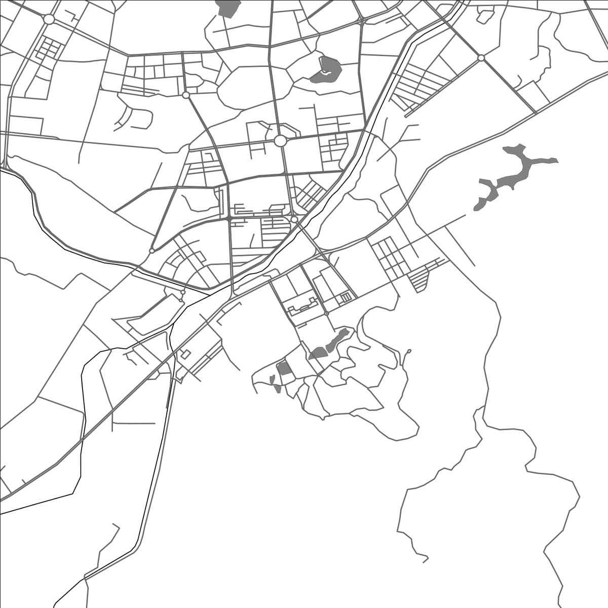 ROAD MAP OF YUNFU, CHINA BY MAPBAKES
