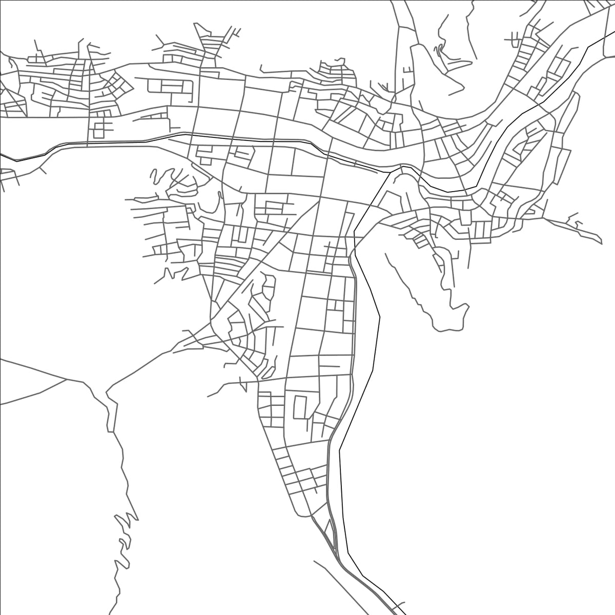 ROAD MAP OF YUSHU, CHINA BY MAPBAKES