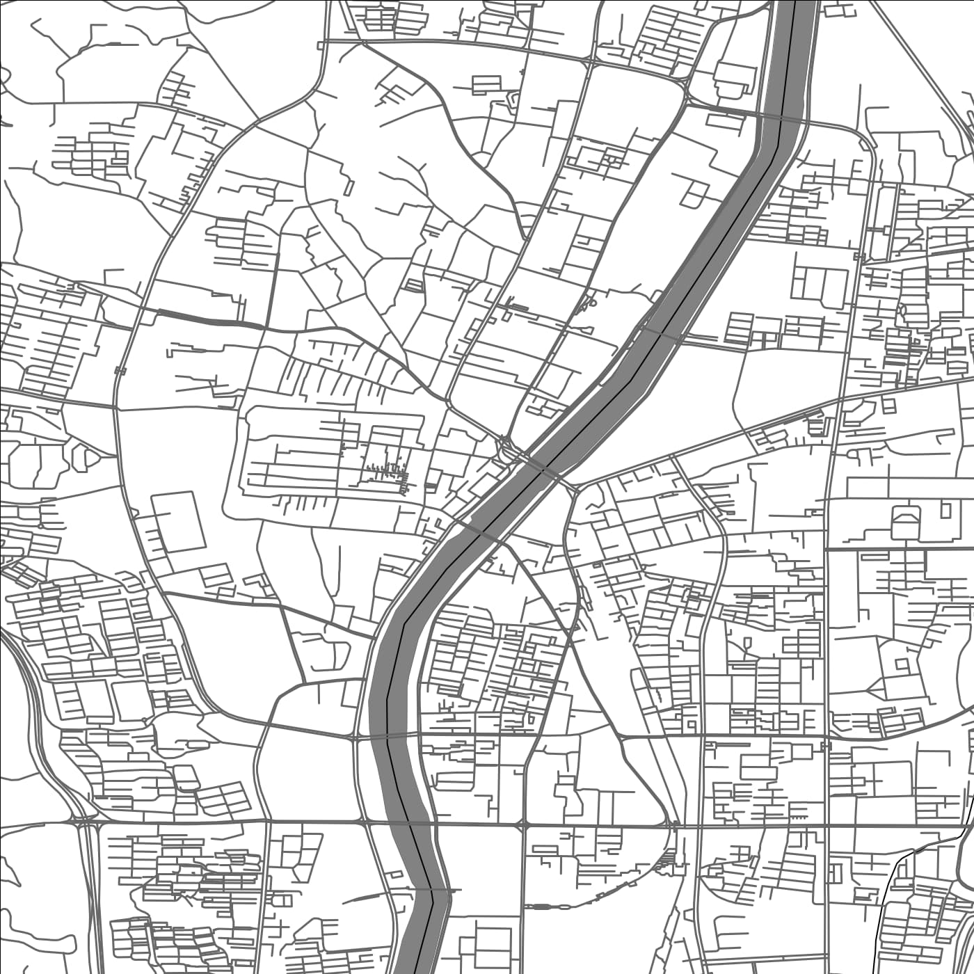 ROAD MAP OF ZHANGJIAKOU, CHINA BY MAPBAKES