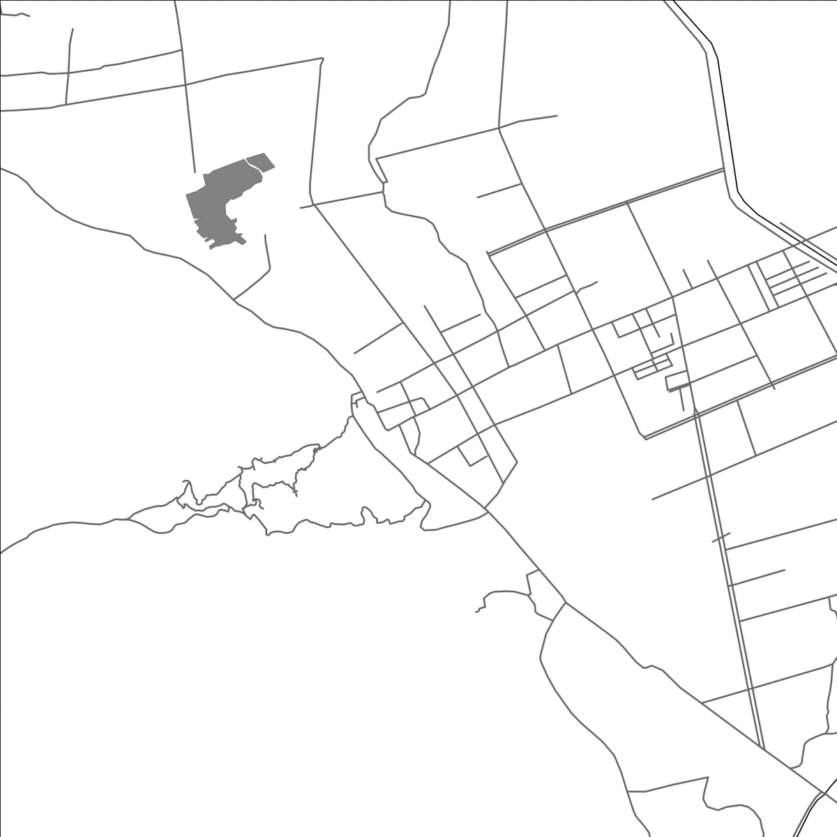 ROAD MAP OF ZIBIHU, CHINA BY MAPBAKES
