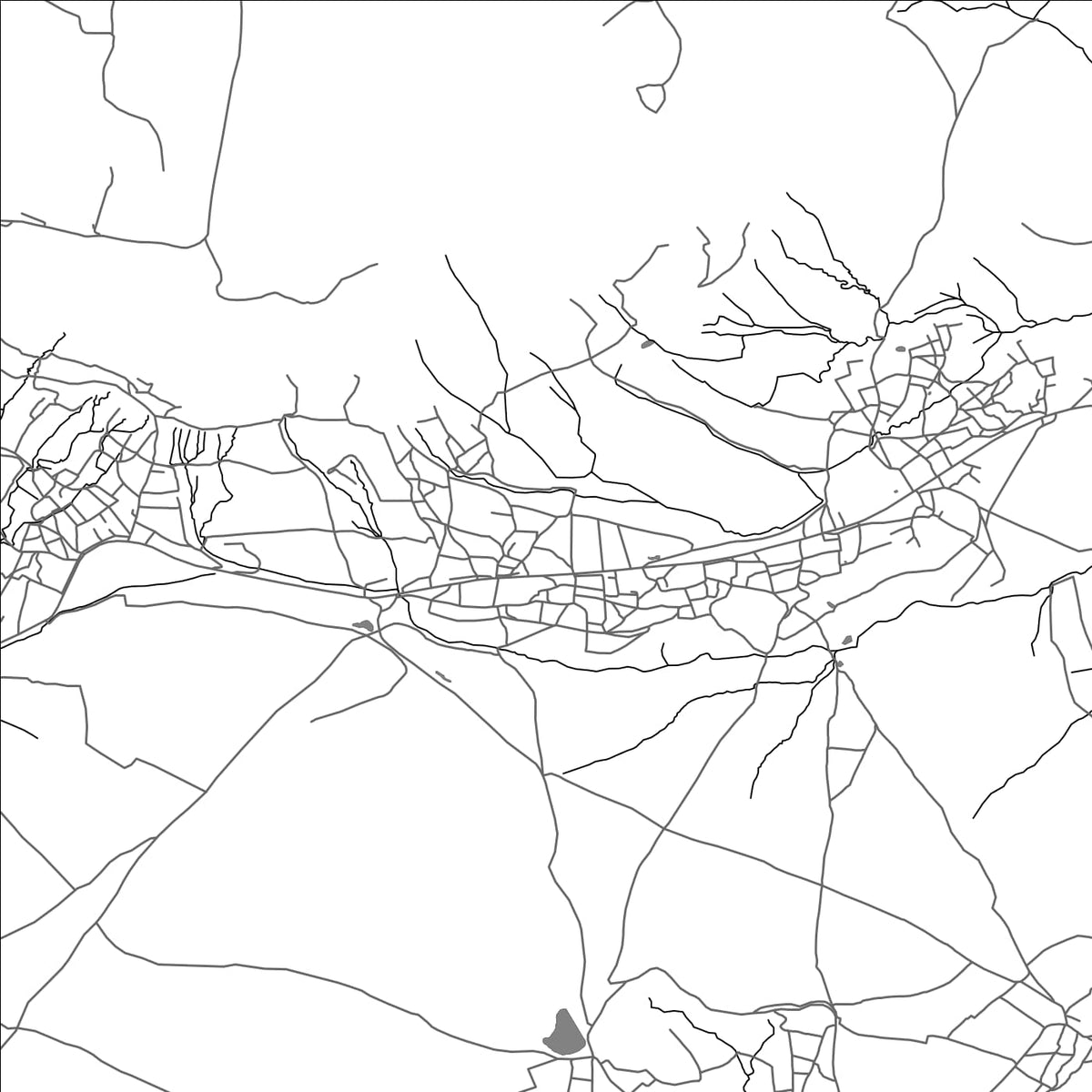 ROAD MAP OF BOQATE, LESOTHO BY MAPBAKES