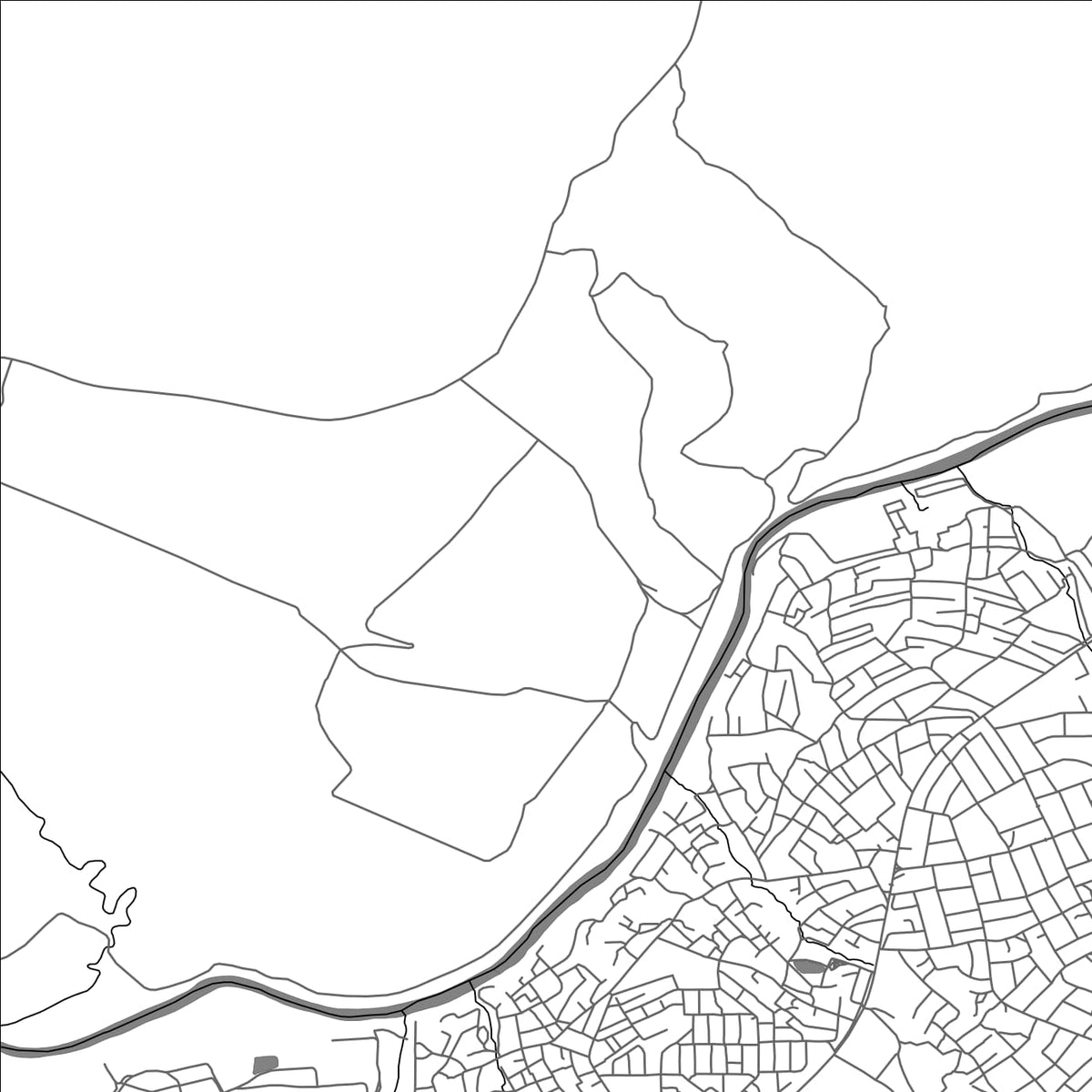 ROAD MAP OF BOTSABELO, LESOTHO BY MAPBAKES