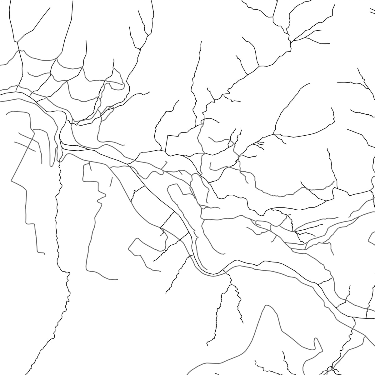 ROAD MAP OF DILLI DILLI, LESOTHO BY MAPBAKES
