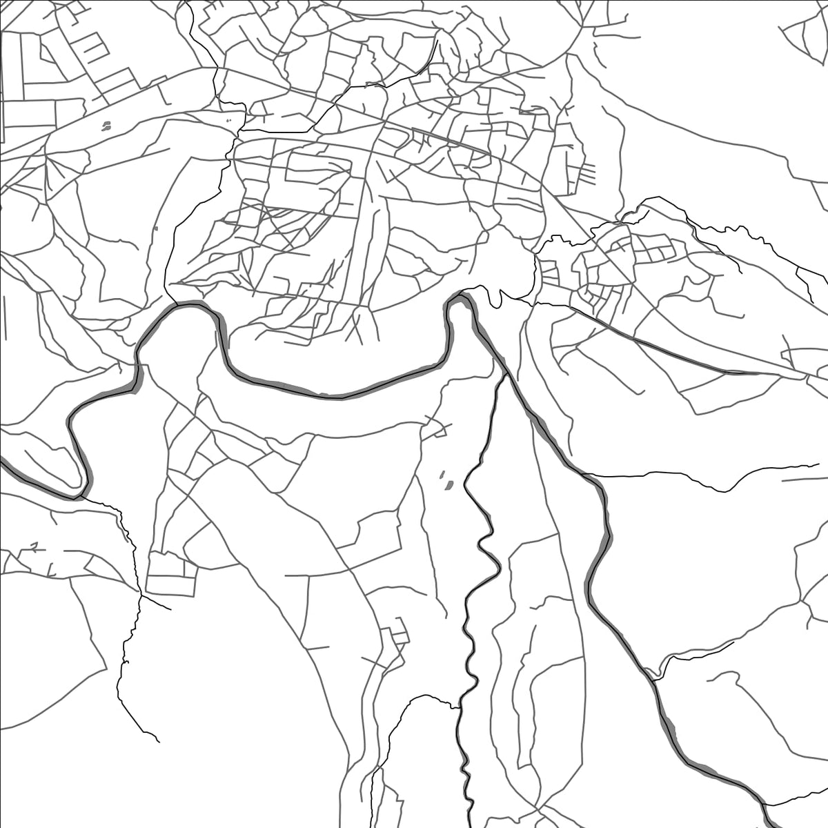 ROAD MAP OF HLOTSE CAMP, LESOTHO BY MAPBAKES