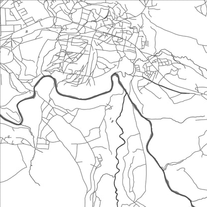 ROAD MAP OF HLOTSE CAMP, LESOTHO BY MAPBAKES