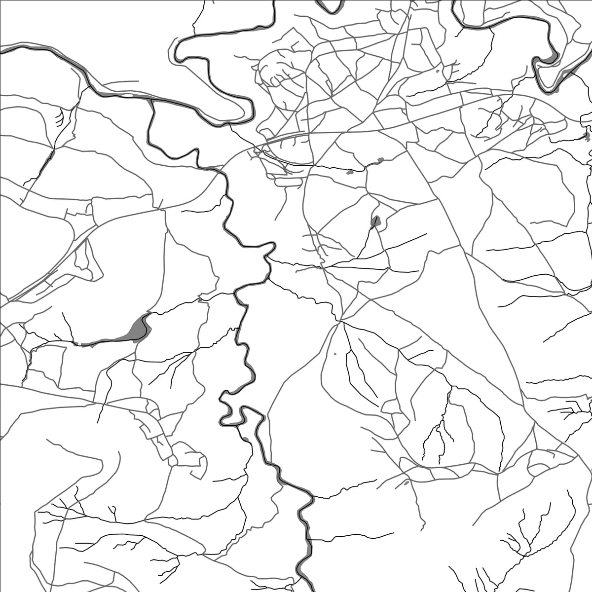 ROAD MAP OF KALA, LESOTHO BY MAPBAKES