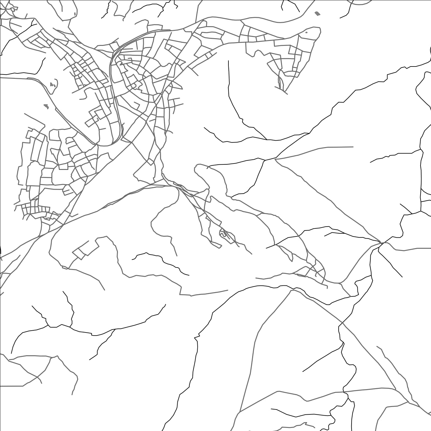 ROAD MAP OF LEKOKOANENG, LESOTHO BY MAPBAKES