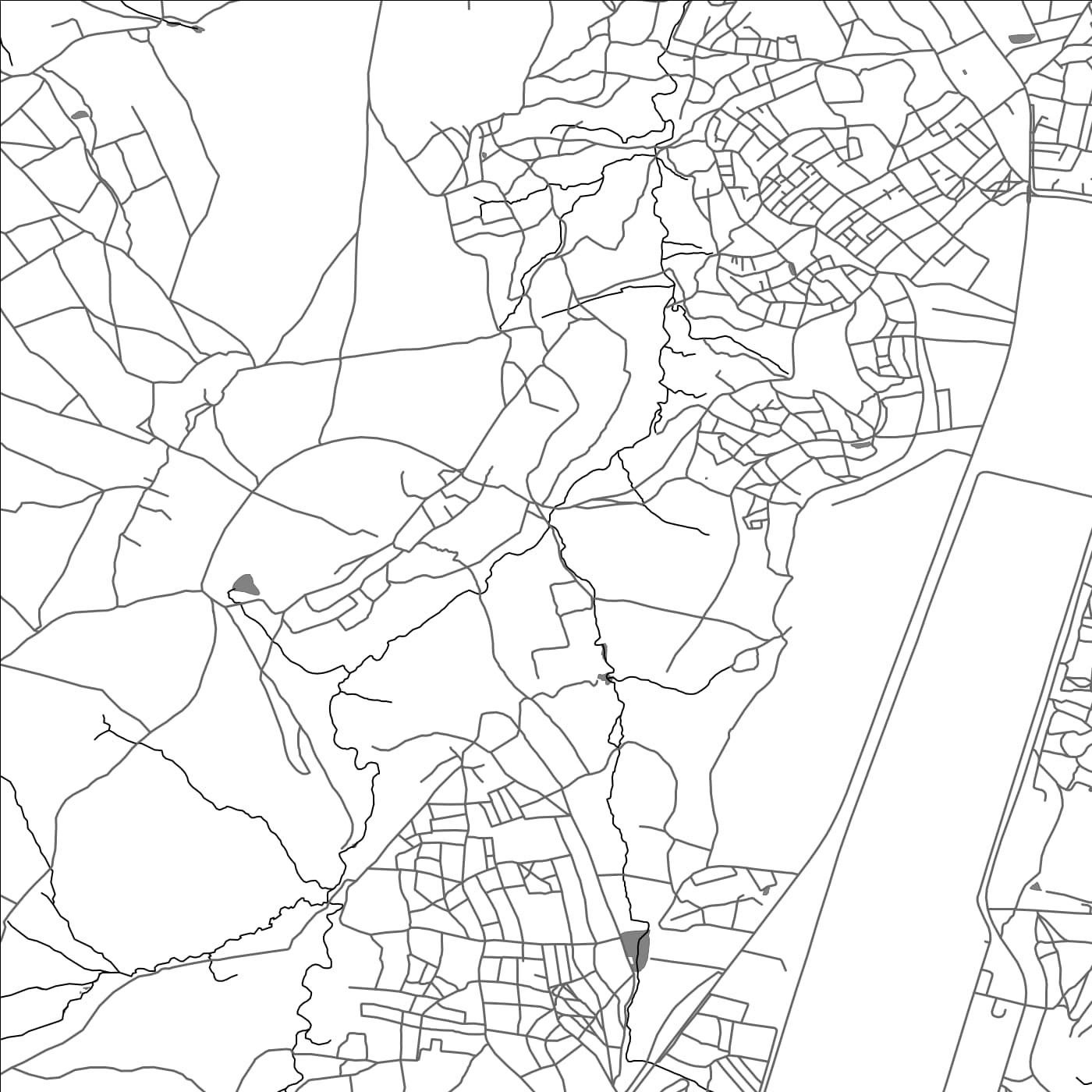 ROAD MAP OF MACHEKOANENG, LESOTHO BY MAPBAKES