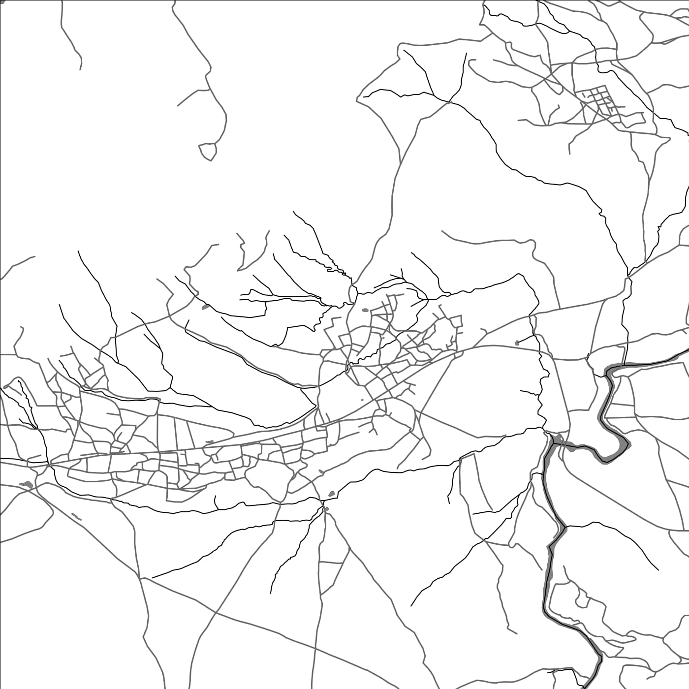 ROAD MAP OF MAKHOATHI, LESOTHO BY MAPBAKES