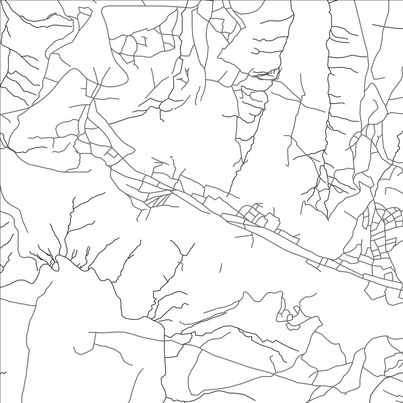 ROAD MAP OF MAMATHES, LESOTHO BY MAPBAKES