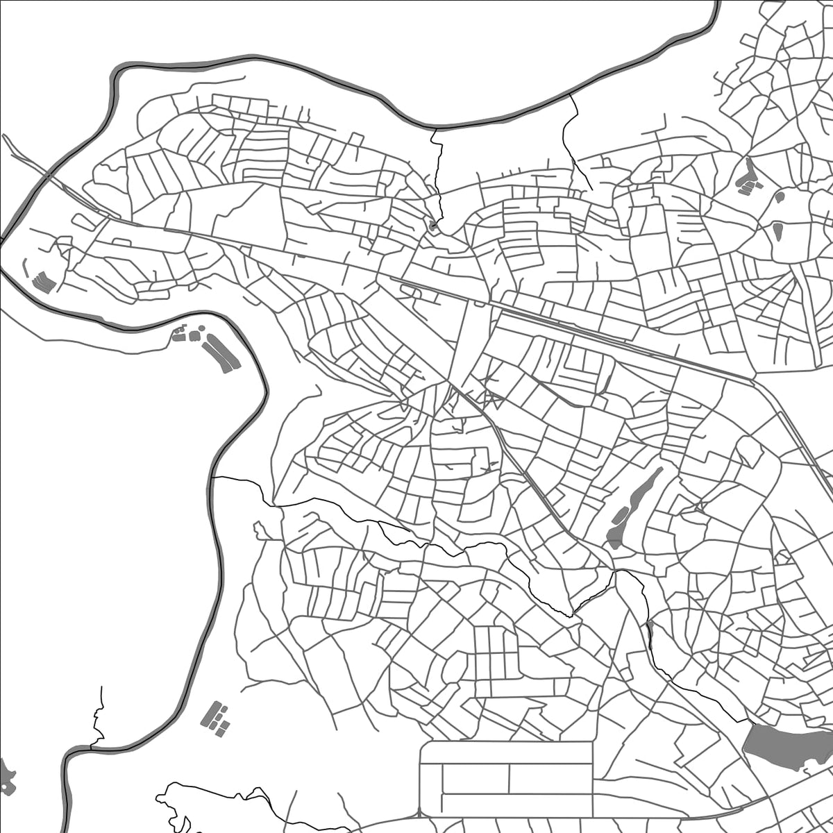 ROAD MAP OF MAPUTSOE, LESOTHO BY MAPBAKES