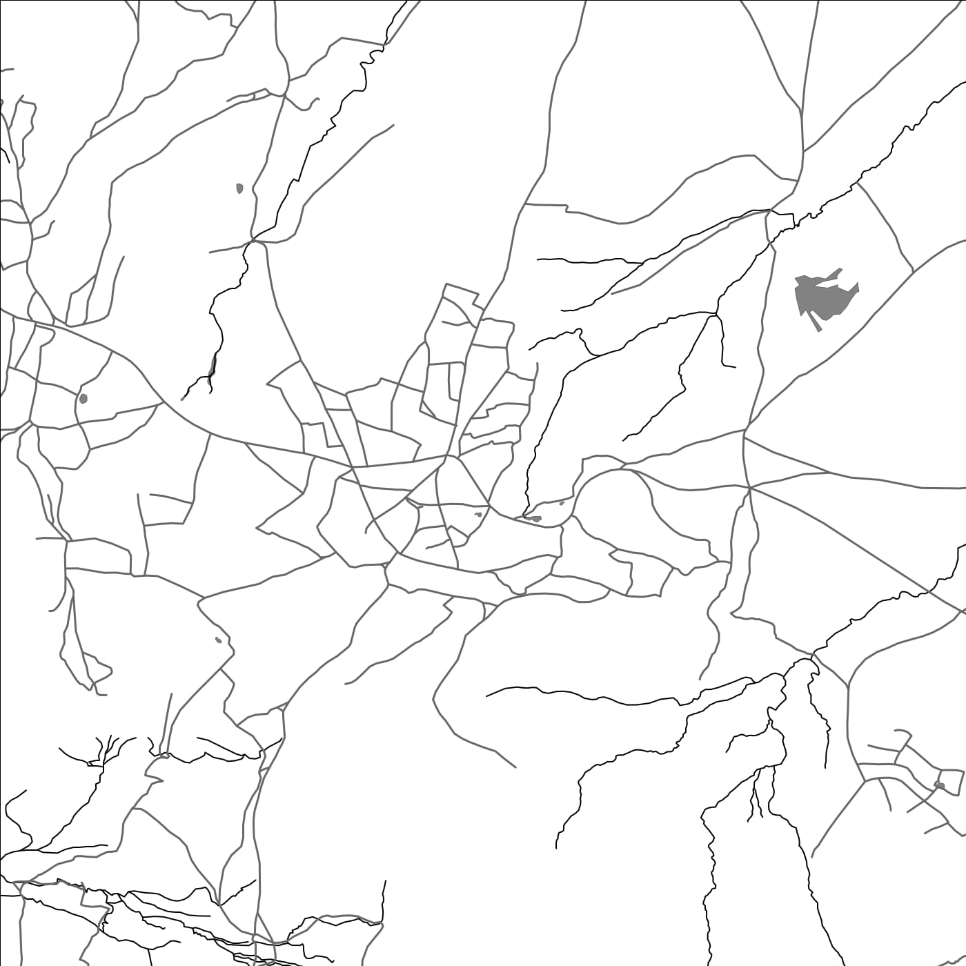 ROAD MAP OF MOFOKAS, LESOTHO BY MAPBAKES