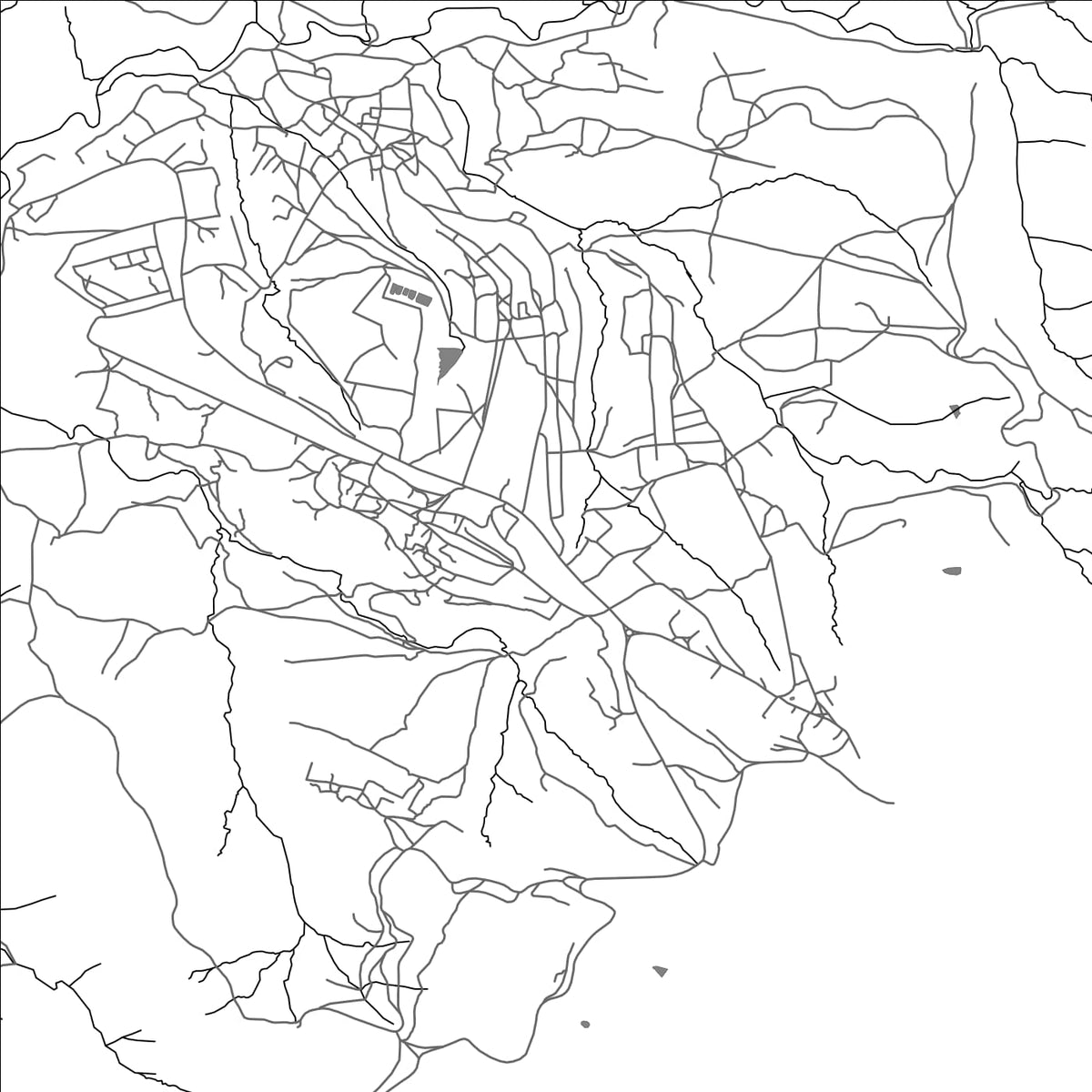 ROAD MAP OF QACHA’S NEK, LESOTHO BY MAPBAKES