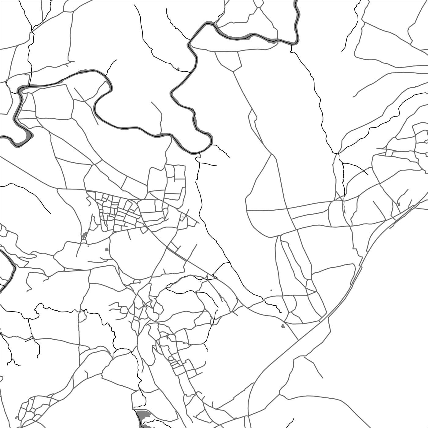 ROAD MAP OF QILOANE, LESOTHO BY MAPBAKES