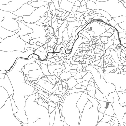 ROAD MAP OF QUTHING, LESOTHO BY MAPBAKES