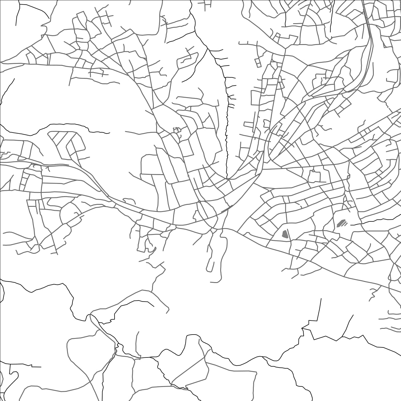 ROAD MAP OF TEYATEYANENG, LESOTHO BY MAPBAKES