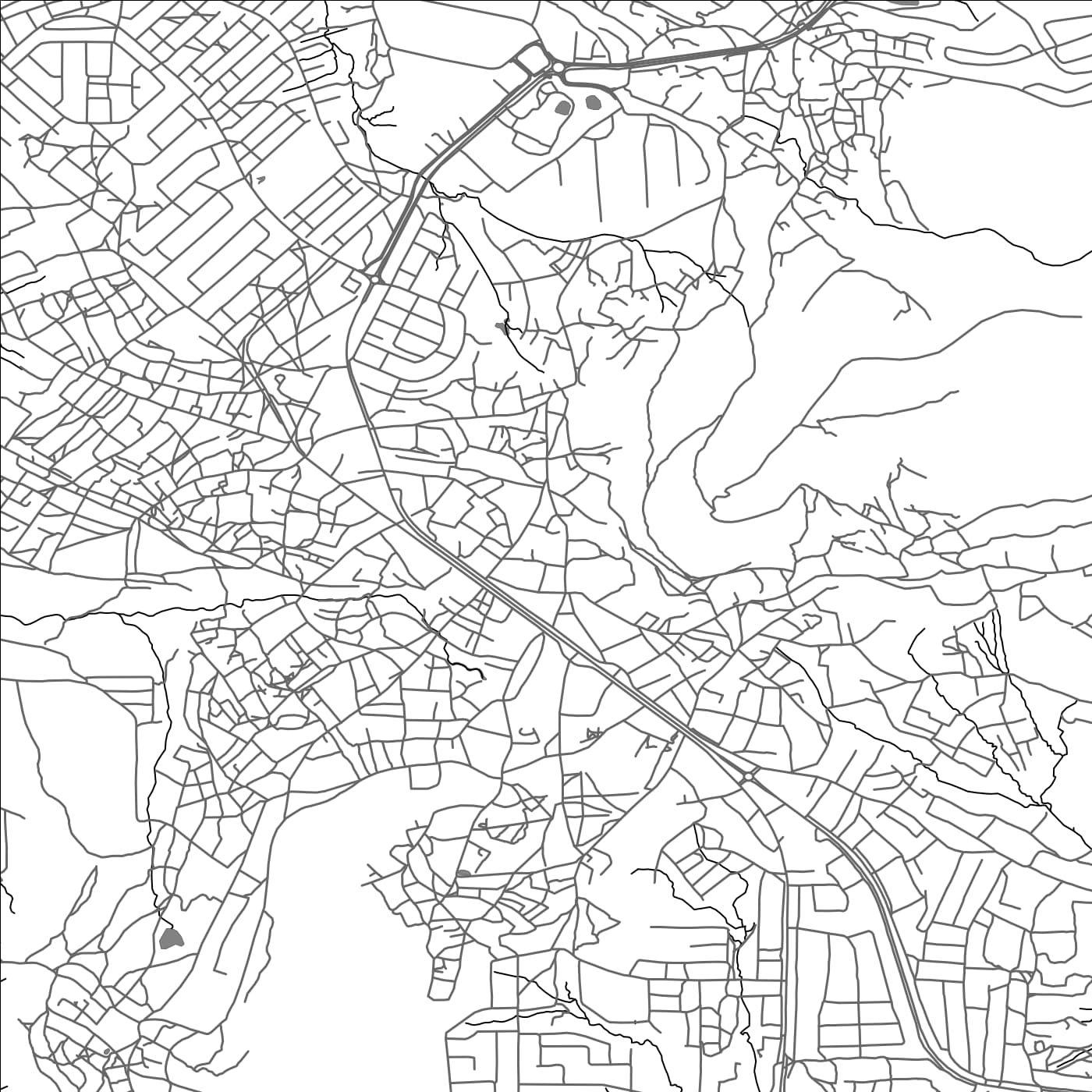 ROAD MAP OF TIKOE, LESOTHO BY MAPBAKES