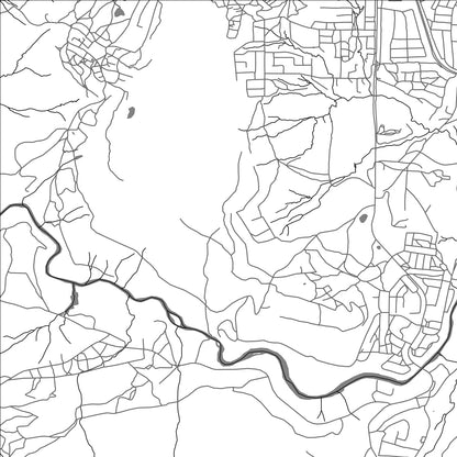 ROAD MAP OF TSIAME, LESOTHO BY MAPBAKES