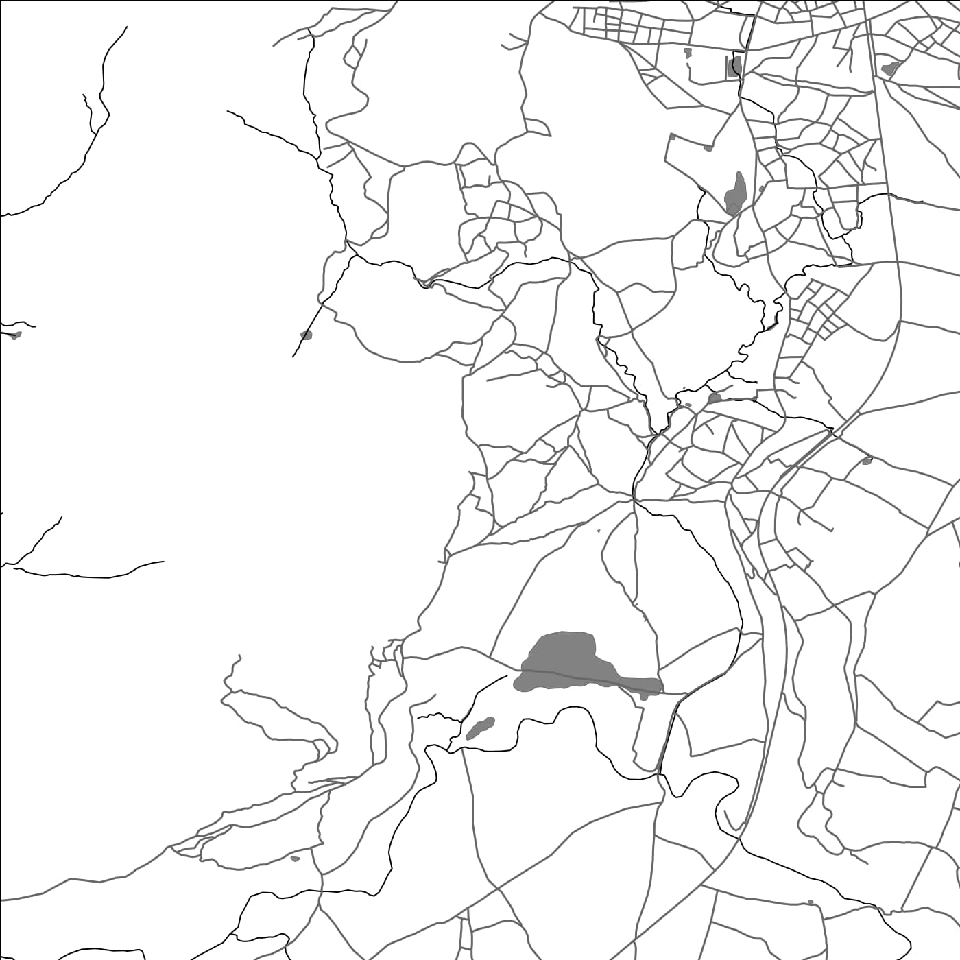 ROAD MAP OF UPPER QEME, LESOTHO BY MAPBAKES