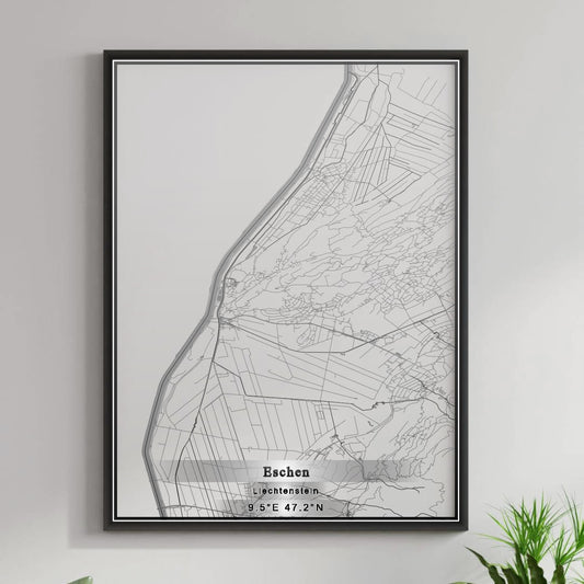 ROAD MAP OF ESCHEN, LIECHTENSTEIN BY MAPBAKES