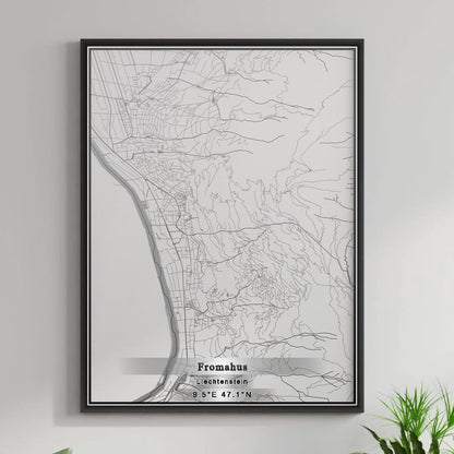 ROAD MAP OF FROMAHUS, LIECHTENSTEIN BY MAPBAKES