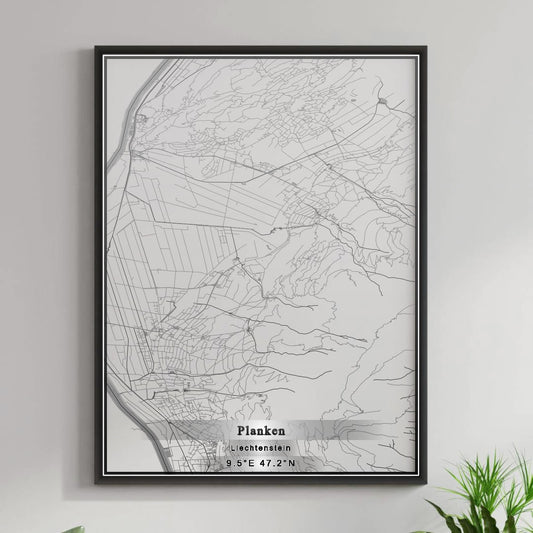 ROAD MAP OF PLANKEN, LIECHTENSTEIN BY MAPBAKES