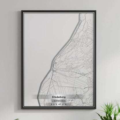 ROAD MAP OF STUDABERG, LIECHTENSTEIN BY MAPBAKES