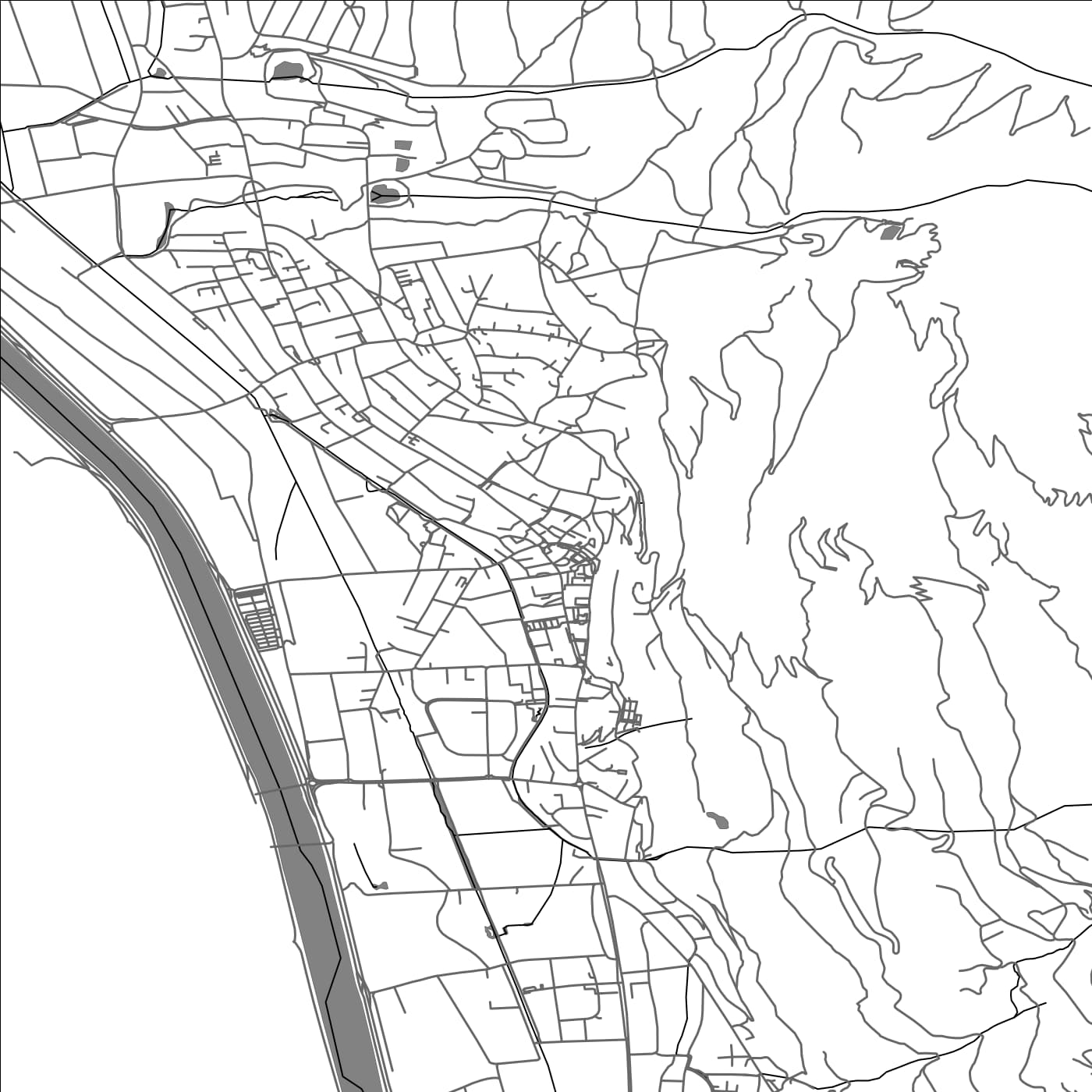 ROAD MAP OF VADUZ, LIECHTENSTEIN BY MAPBAKES