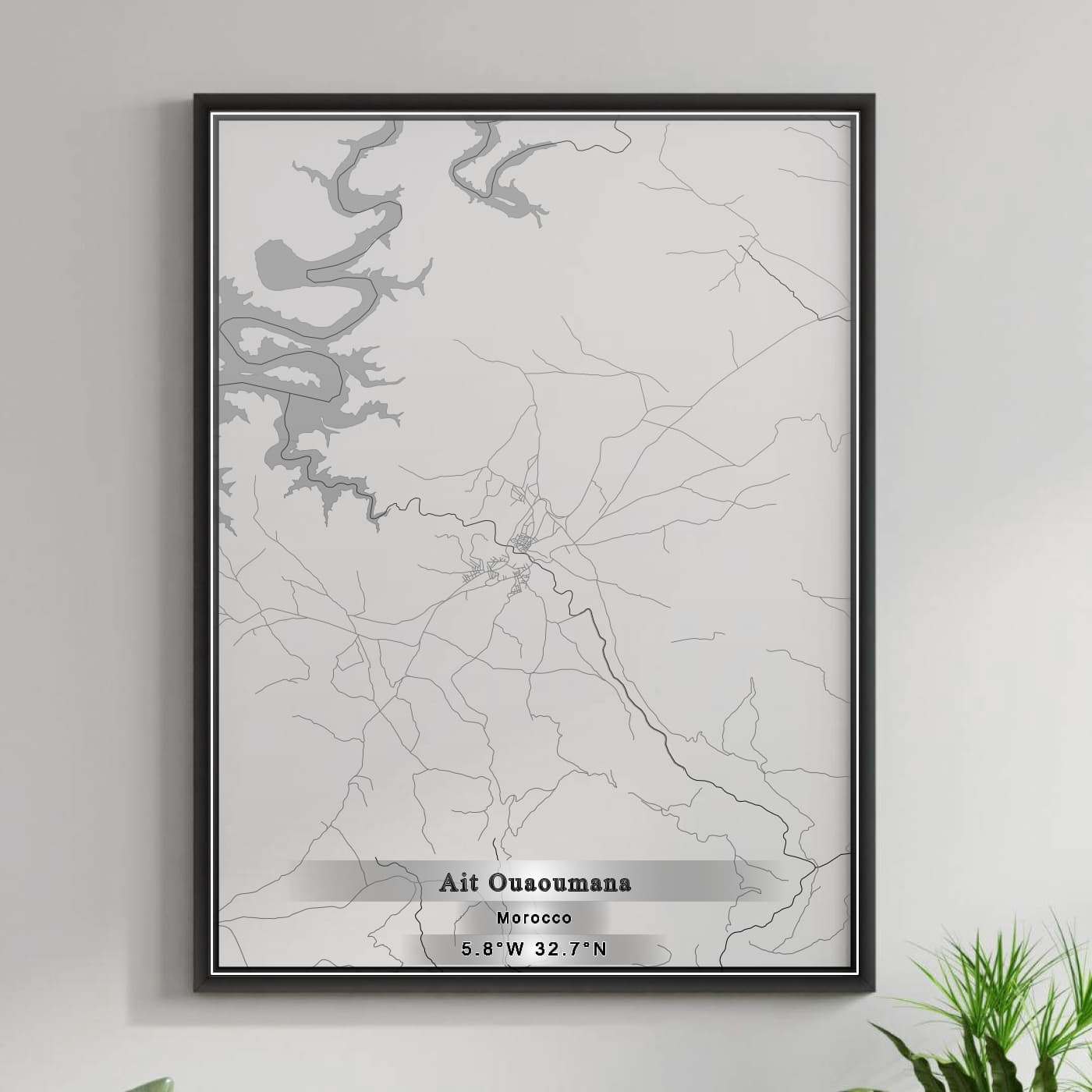 ROAD MAP OF AIT OUAOUMANA, MOROCCO BY MAPBAKES