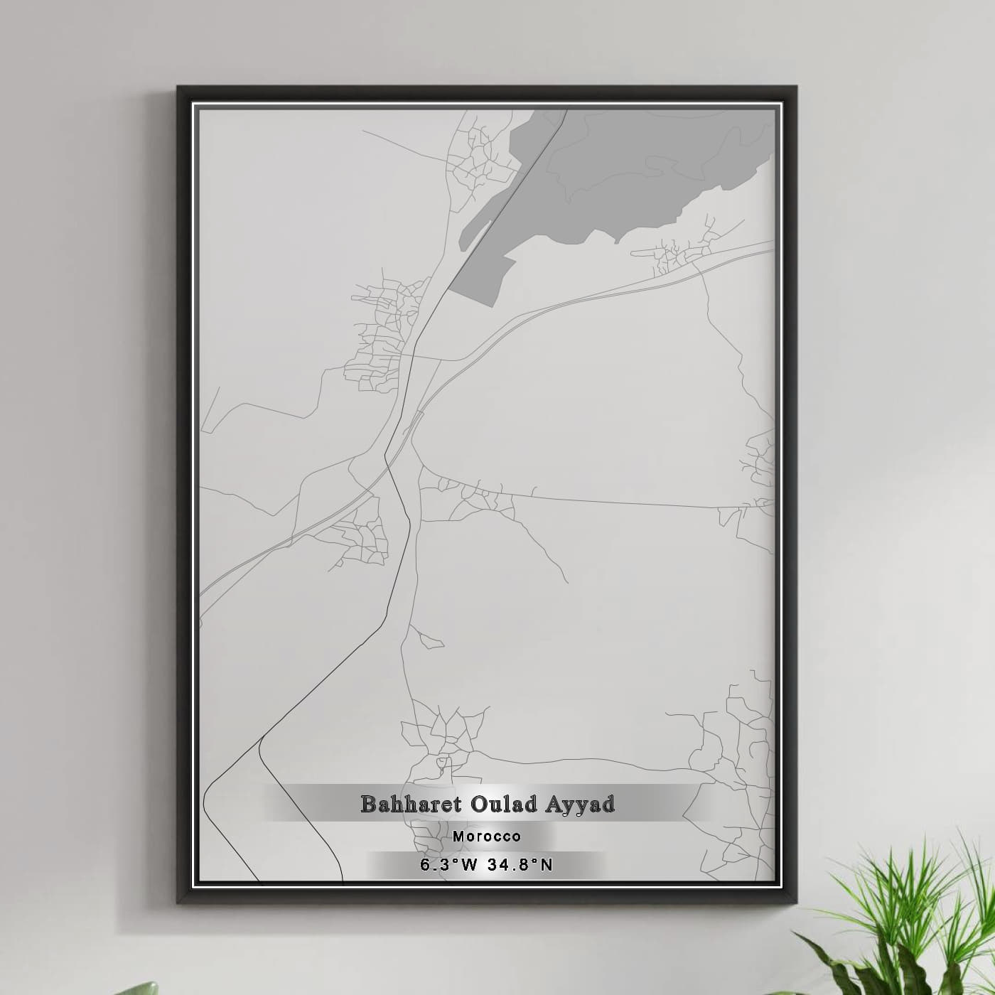 ROAD MAP OF BAHHARET OULAD AYYAD, MOROCCO BY MAPBAKES