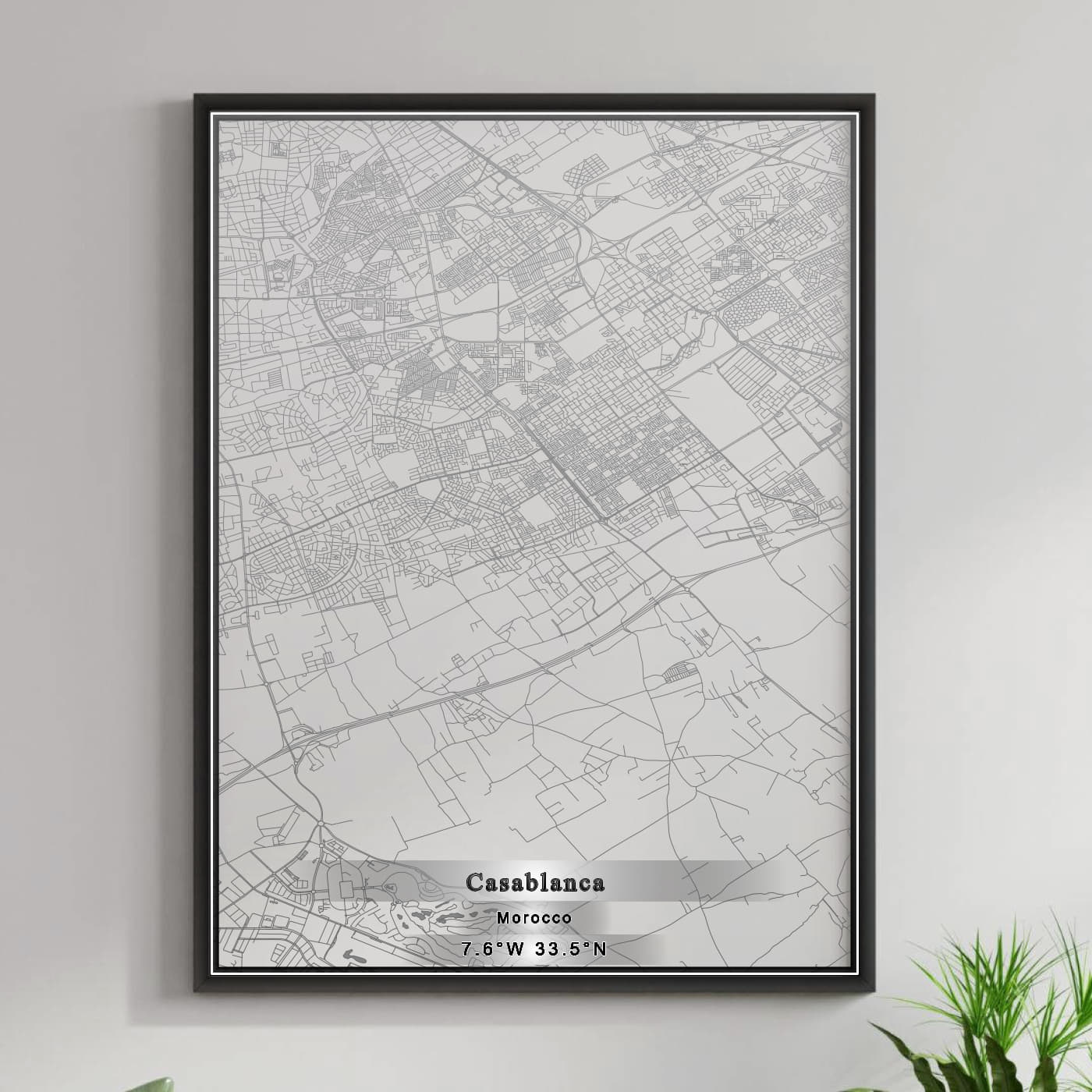 ROAD MAP OF CASABLANCA, MOROCCO BY MAPBAKES