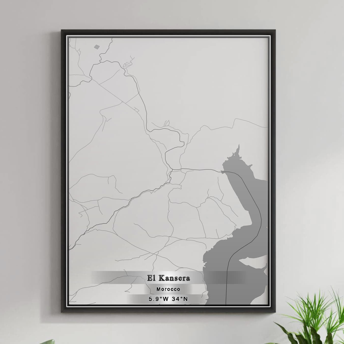 ROAD MAP OF EL KANSERA, MOROCCO BY MAPBAKES