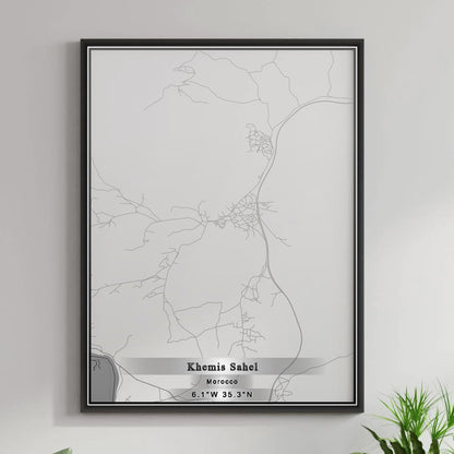 ROAD MAP OF KHEMIS SAHEL, MOROCCO BY MAPBAKES