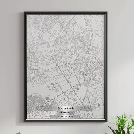 ROAD MAP OF MARRAKECH, MOROCCO BY MAPBAKES