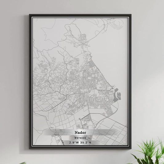 ROAD MAP OF NADOR, MOROCCO BY MAPBAKES