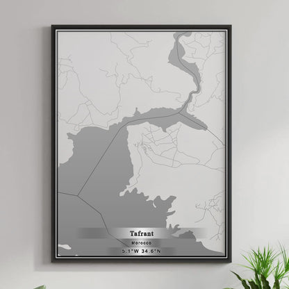 ROAD MAP OF TAFRANT, MOROCCO BY MAPBAKES