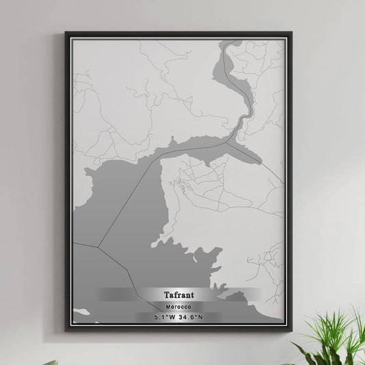 ROAD MAP OF TAFRANT, MOROCCO BY MAPBAKES