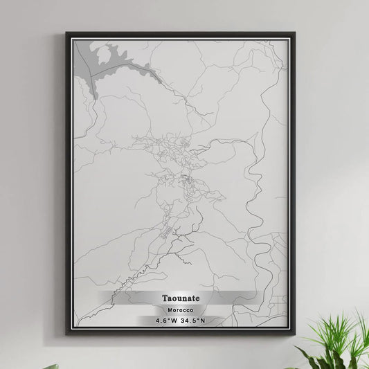 ROAD MAP OF TAOUNATE, MOROCCO BY MAPBAKES