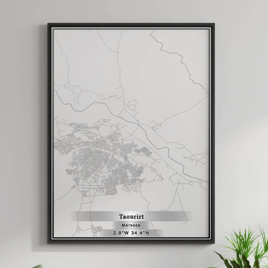 ROAD MAP OF TAOURIRT, MOROCCO BY MAPBAKES