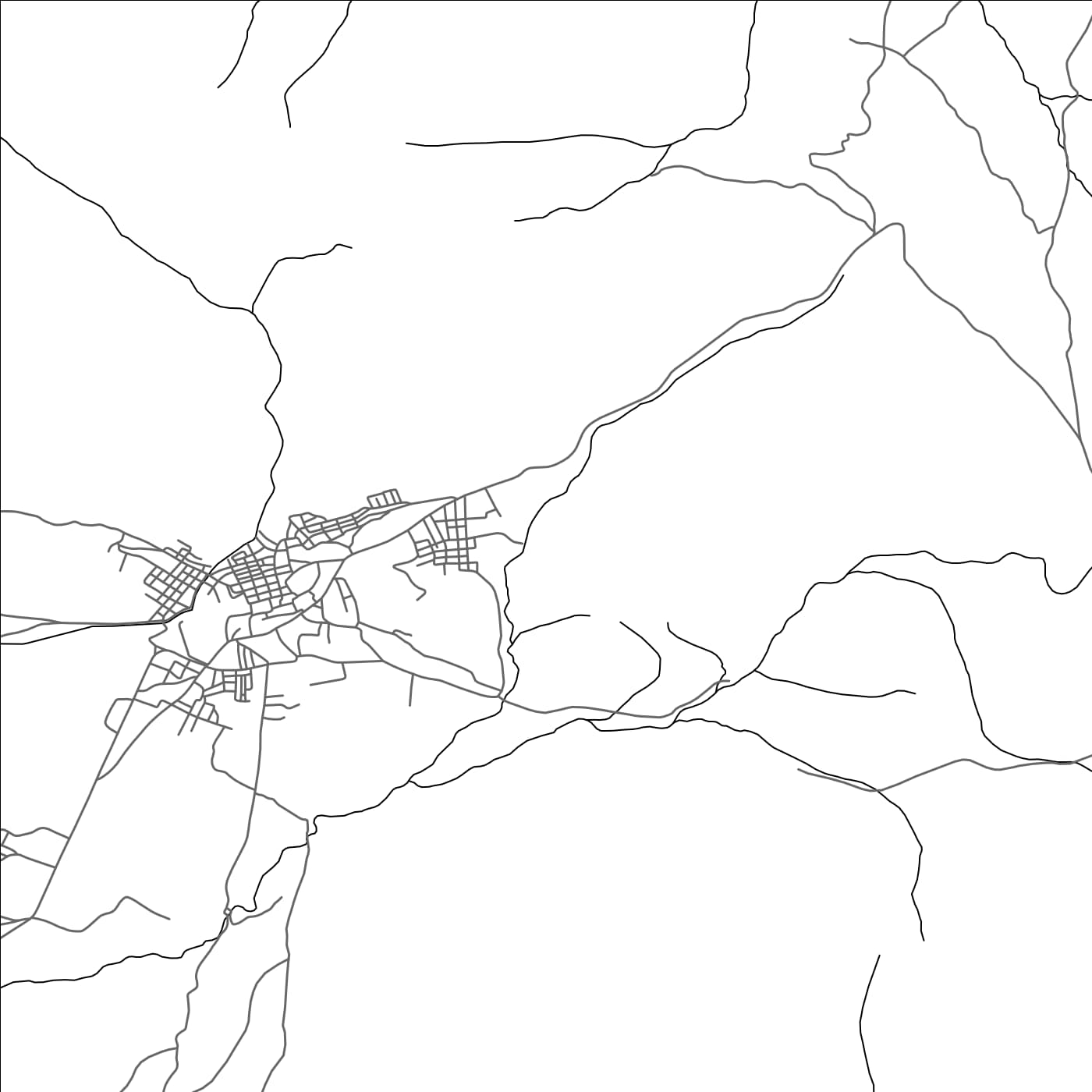 ROAD MAP OF AGHBALA, MOROCCO BY MAPBAKES