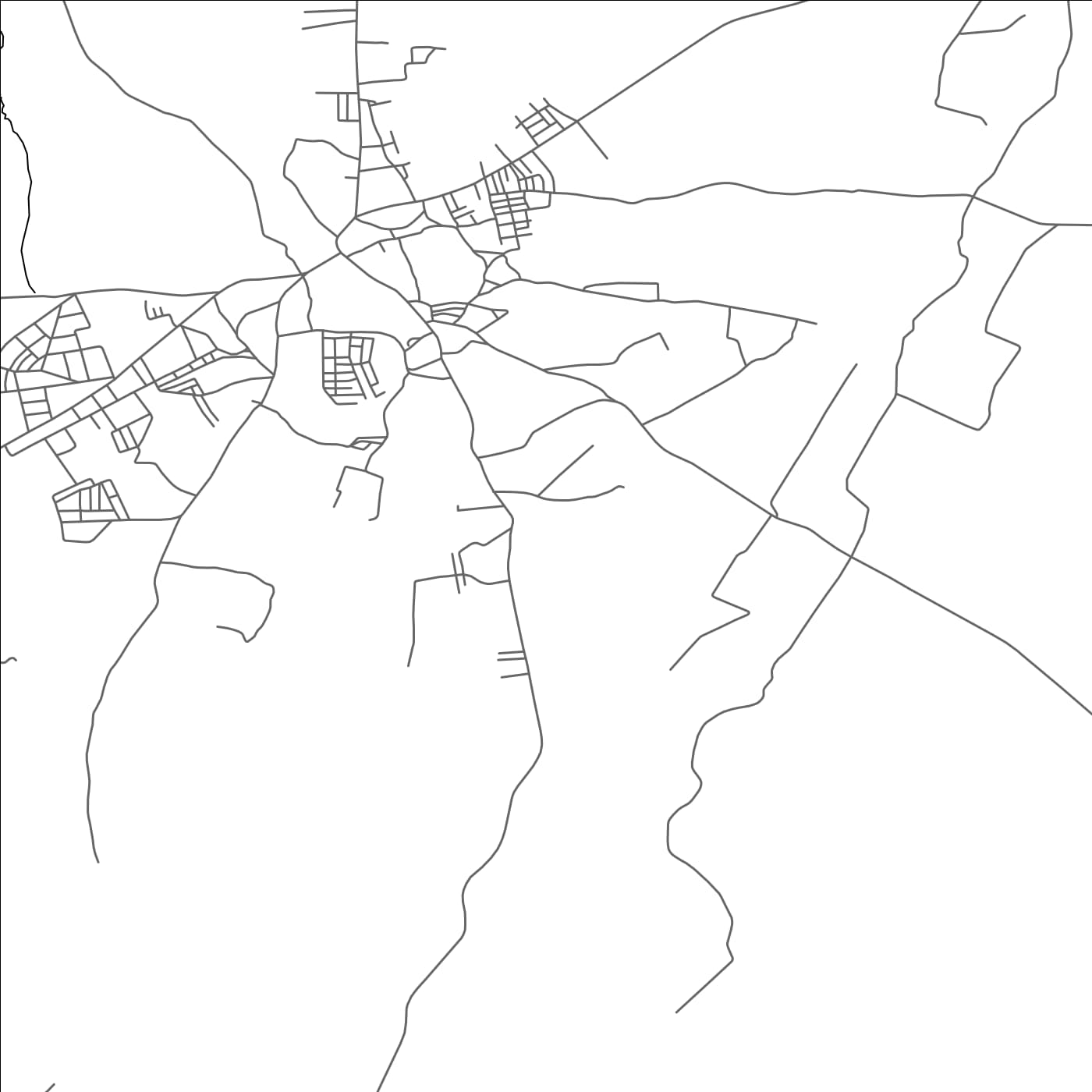 ROAD MAP OF AGOURAI, MOROCCO BY MAPBAKES