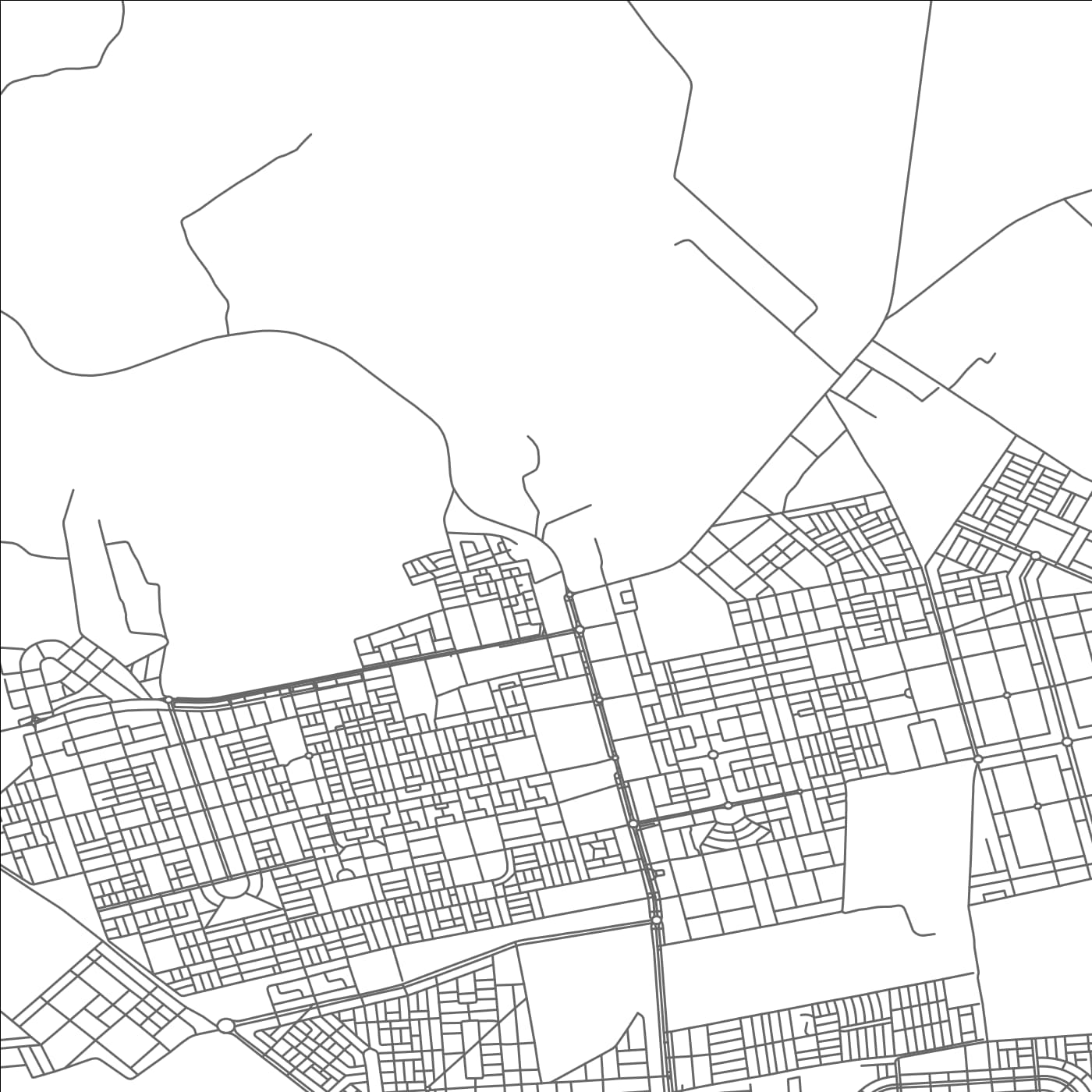 ROAD MAP OF AIN EL AOUDA, MOROCCO BY MAPBAKES