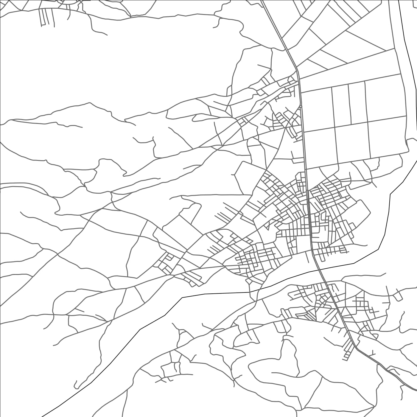 ROAD MAP OF AIT BOUCHTA, MOROCCO BY MAPBAKES