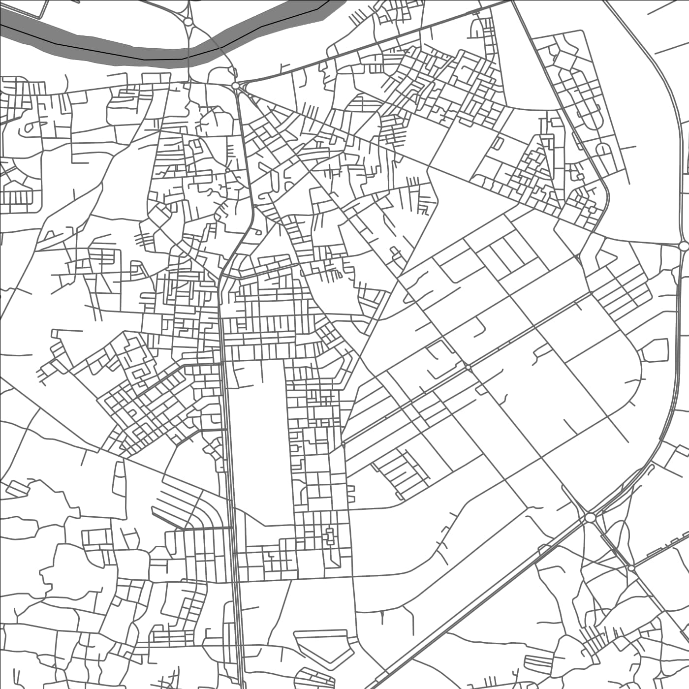 ROAD MAP OF AIT MELLOUL, MOROCCO BY MAPBAKES