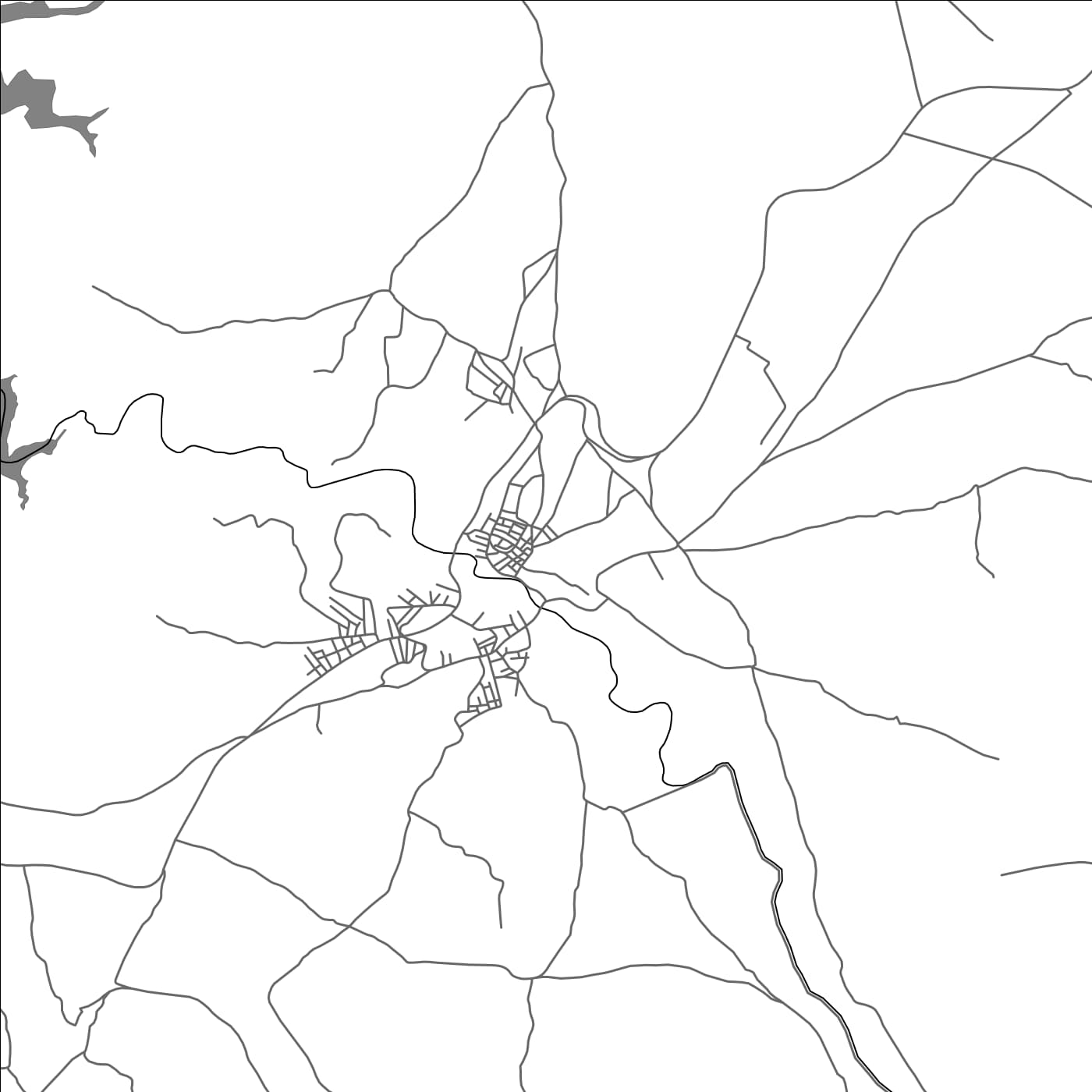 ROAD MAP OF AIT OUAOUMANA, MOROCCO BY MAPBAKES