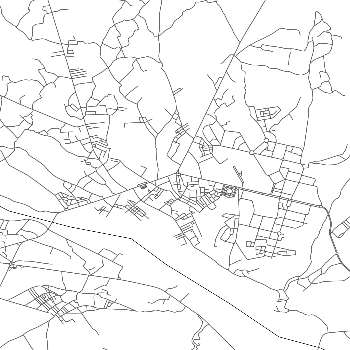 ROAD MAP OF AIT OURIR, MOROCCO BY MAPBAKES