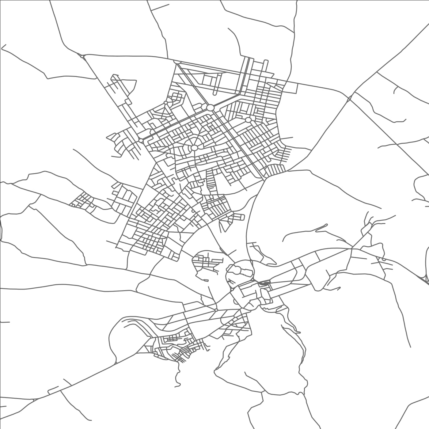 ROAD MAP OF AZROU, MOROCCO BY MAPBAKES