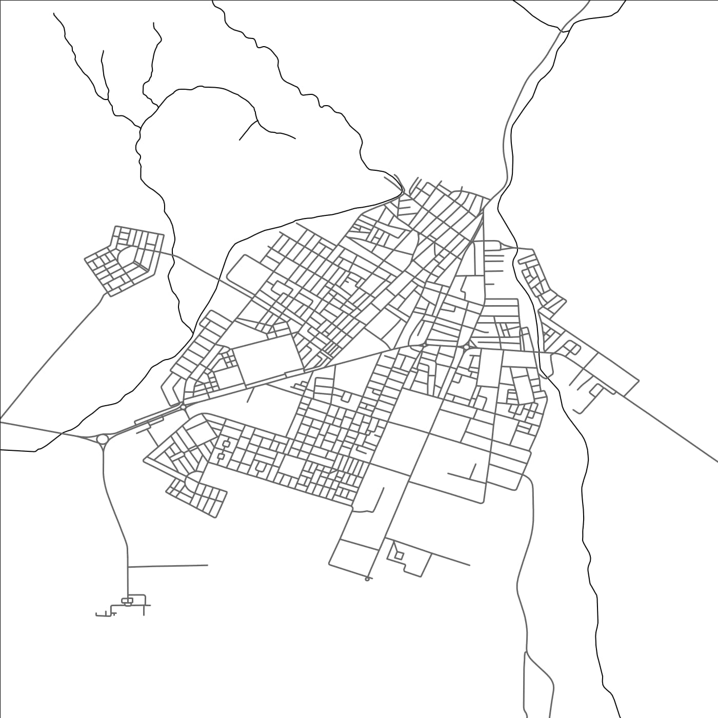 ROAD MAP OF BOU ARFA, MOROCCO BY MAPBAKES